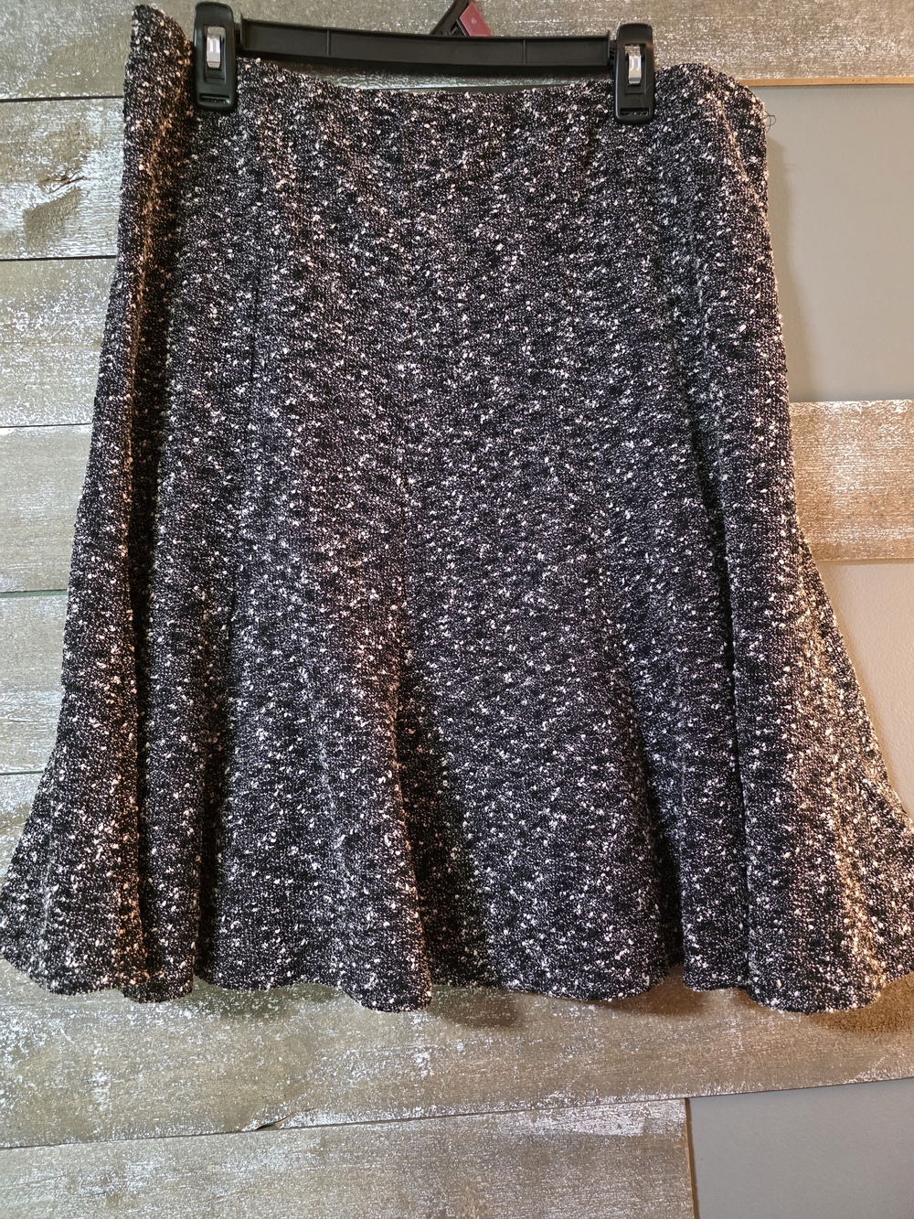 Roz & Ali Black and Silver Sparkle Circle Skirt